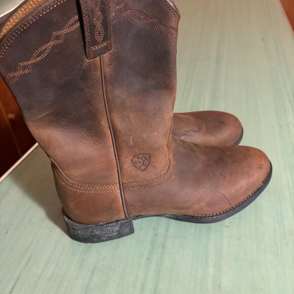 NEW Mens Ariat ATS Heritage Roper Brown Boots Size 8 D 10002284 - Picture 3 of 13